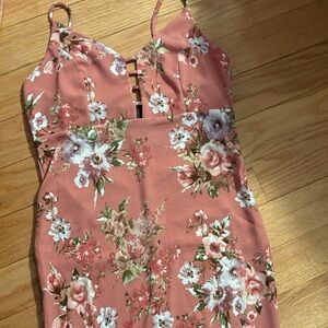 Forever 21 Dusty Coral Floral Midi Dress